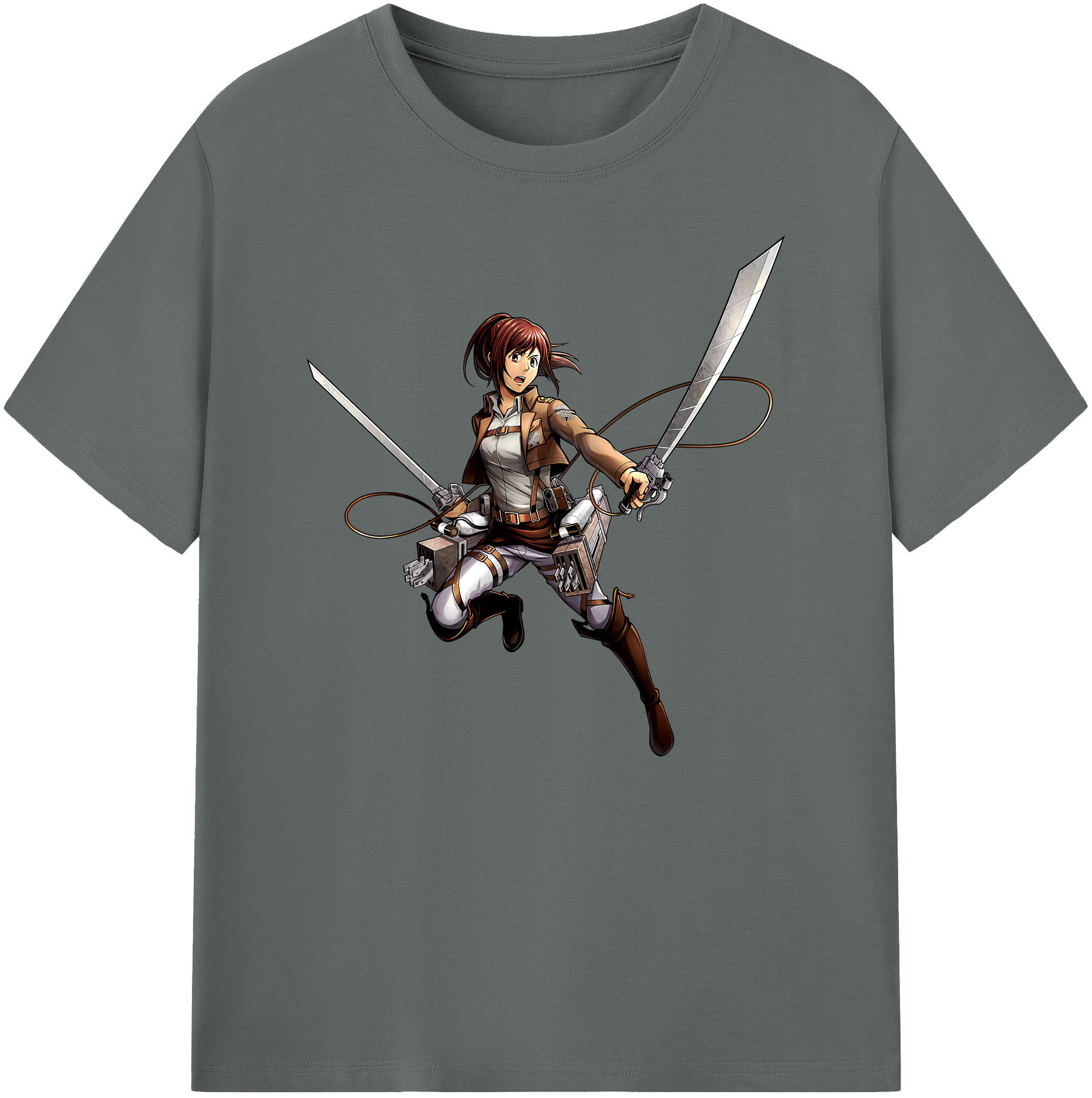 （画像用） 進撃の巨人 サシャ·ブラウス Attack on Titan Sasha Blaus 綿100％ メンズ半袖Tシャツ｜肌触りやわらか＆通気性
